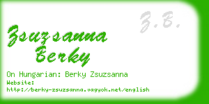 zsuzsanna berky business card